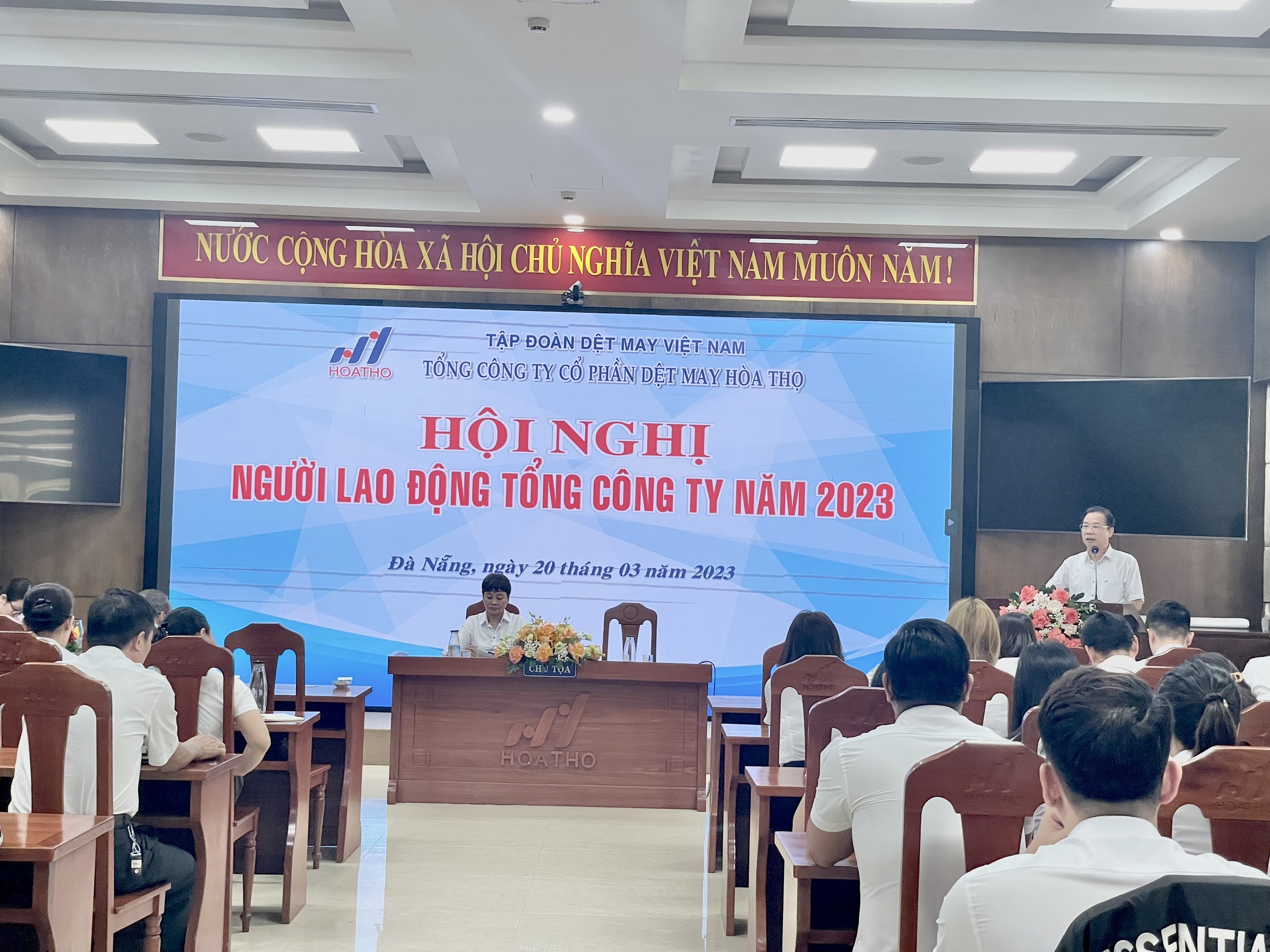 TỔNG CÔNG TY CỔ PHẦN DỆT MAY HOÀ THỌ  TỔ CHỨC THÀNH CÔNG “HỘI NGHỊ NGƯỜI LAO ĐỘNG NĂM 2023”